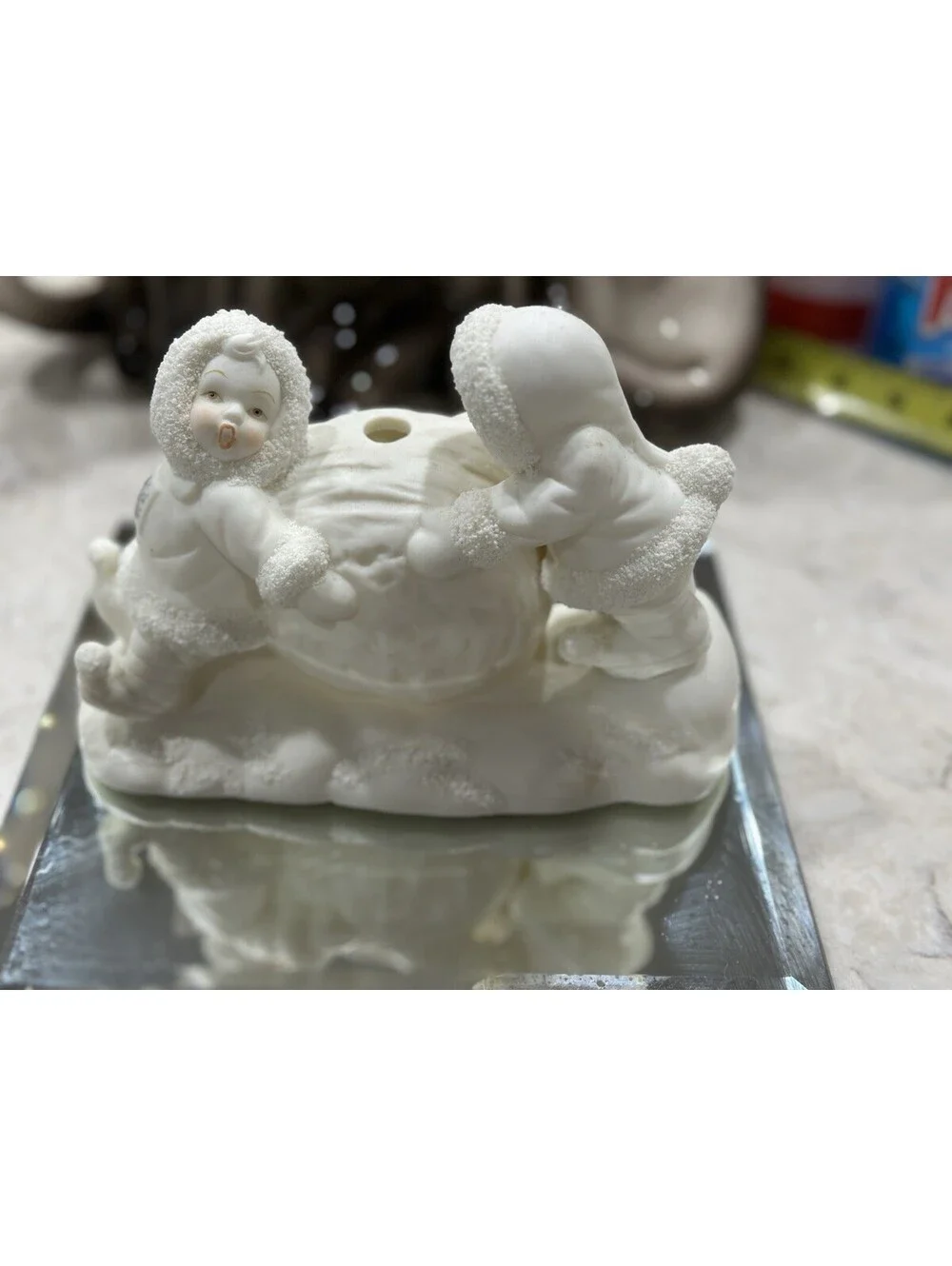 Department 56 Snowbabies figurine “Where Did He Go?” Two Snowy Friends